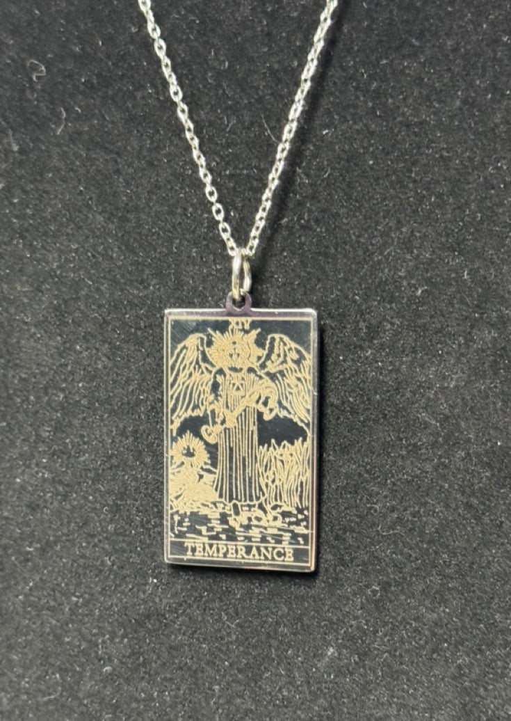 Stainless Steel Tarot Card Necklaces- Choose Your Card!