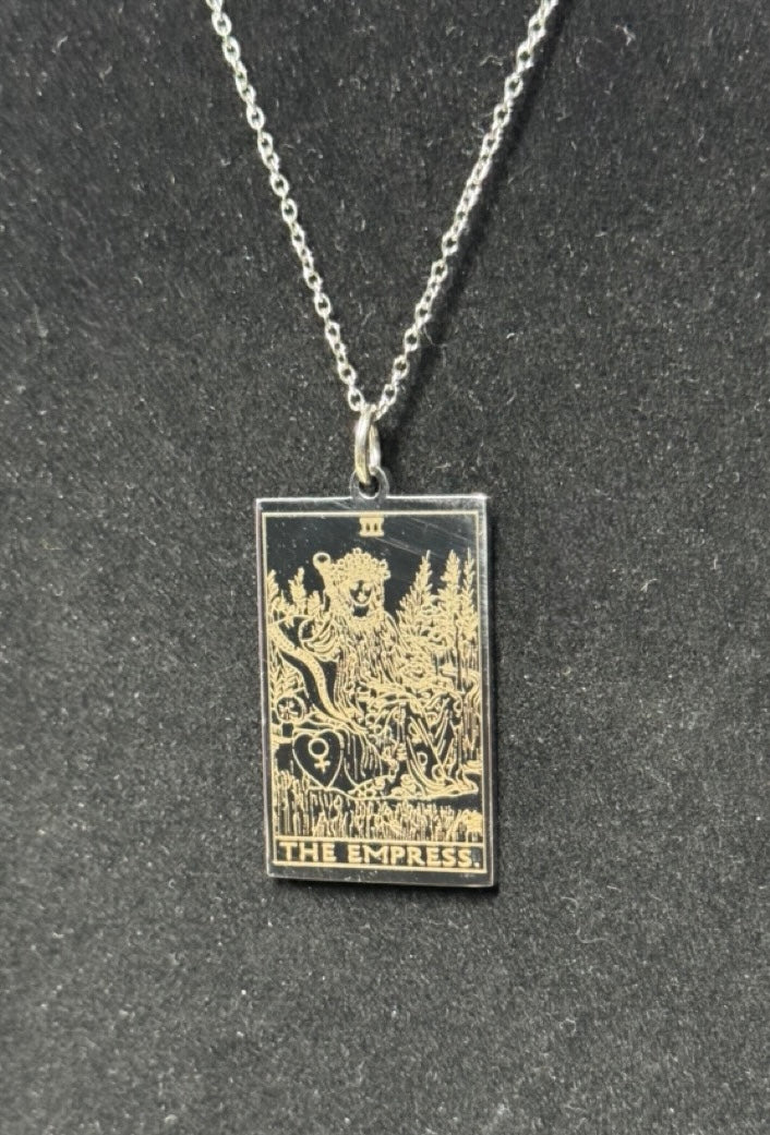 Stainless Steel Tarot Card Necklaces- Choose Your Card!