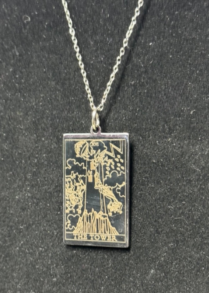 Stainless Steel Tarot Card Necklaces- Choose Your Card!