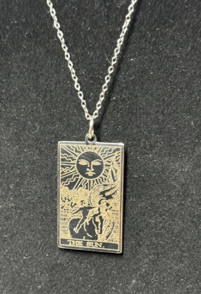 Stainless Steel Tarot Card Necklaces- Choose Your Card!