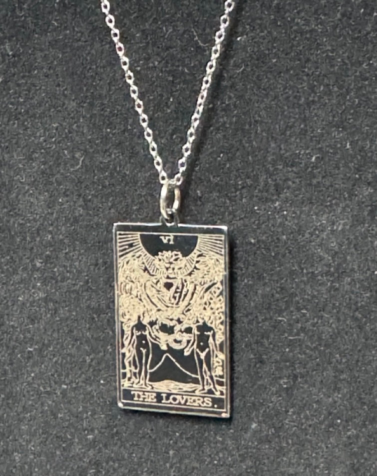 Stainless Steel Tarot Card Necklaces- Choose Your Card!