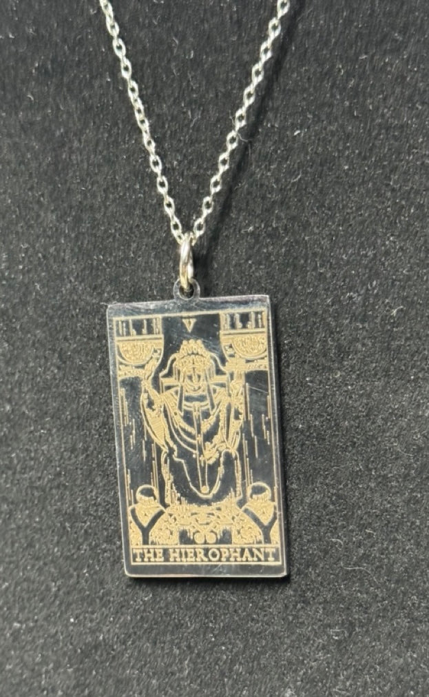 Stainless Steel Tarot Card Necklaces- Choose Your Card!