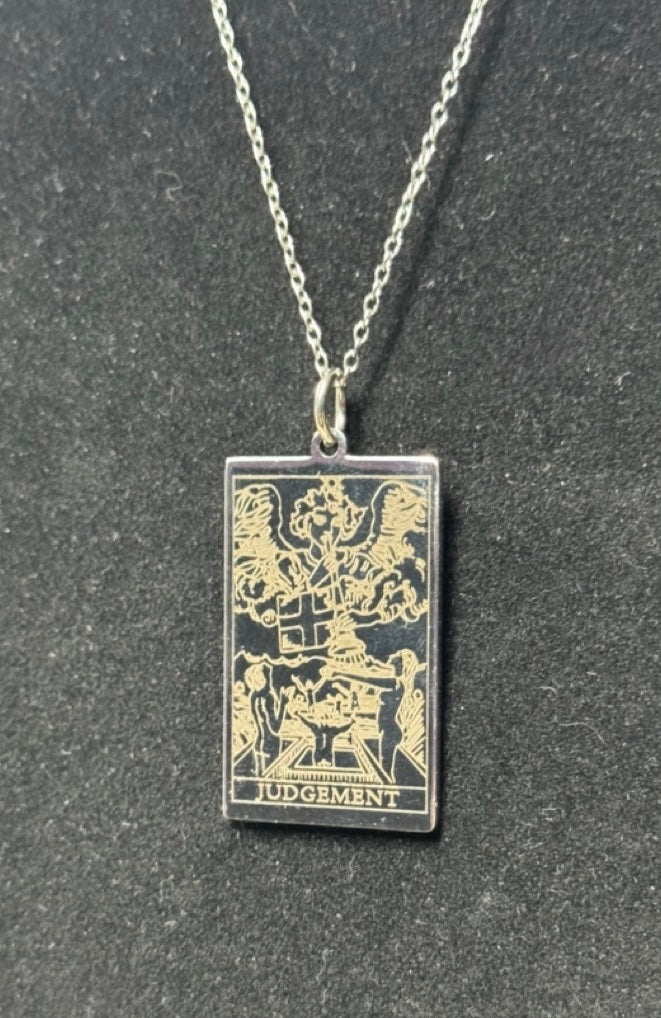 Stainless Steel Tarot Card Necklaces- Choose Your Card!