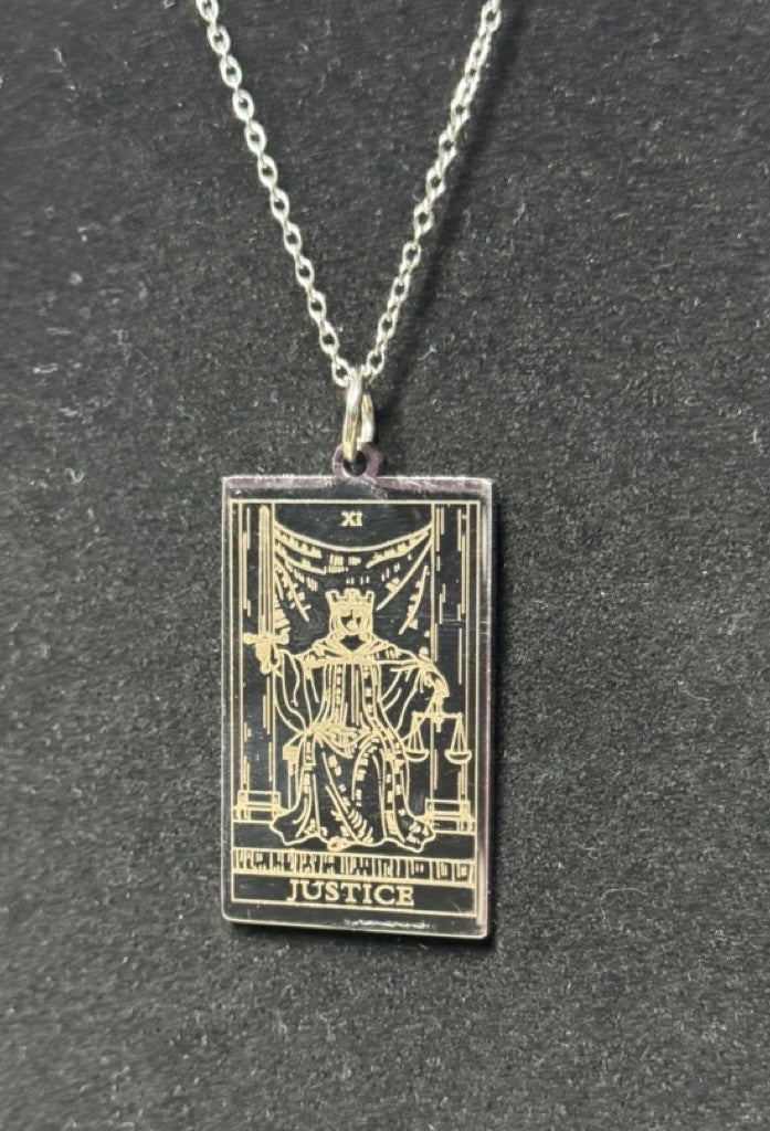 Stainless Steel Tarot Card Necklaces- Choose Your Card!