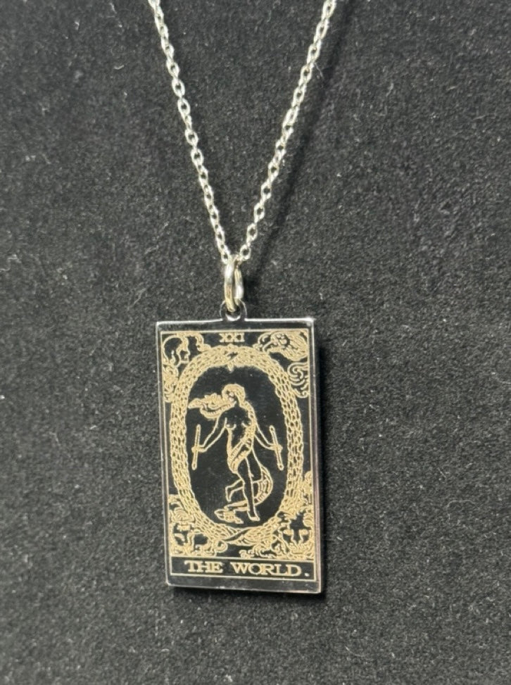 Stainless Steel Tarot Card Necklaces- Choose Your Card!