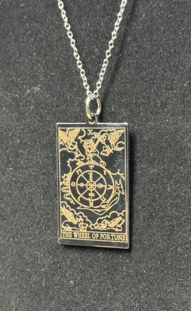 Stainless Steel Tarot Card Necklaces- Choose Your Card!