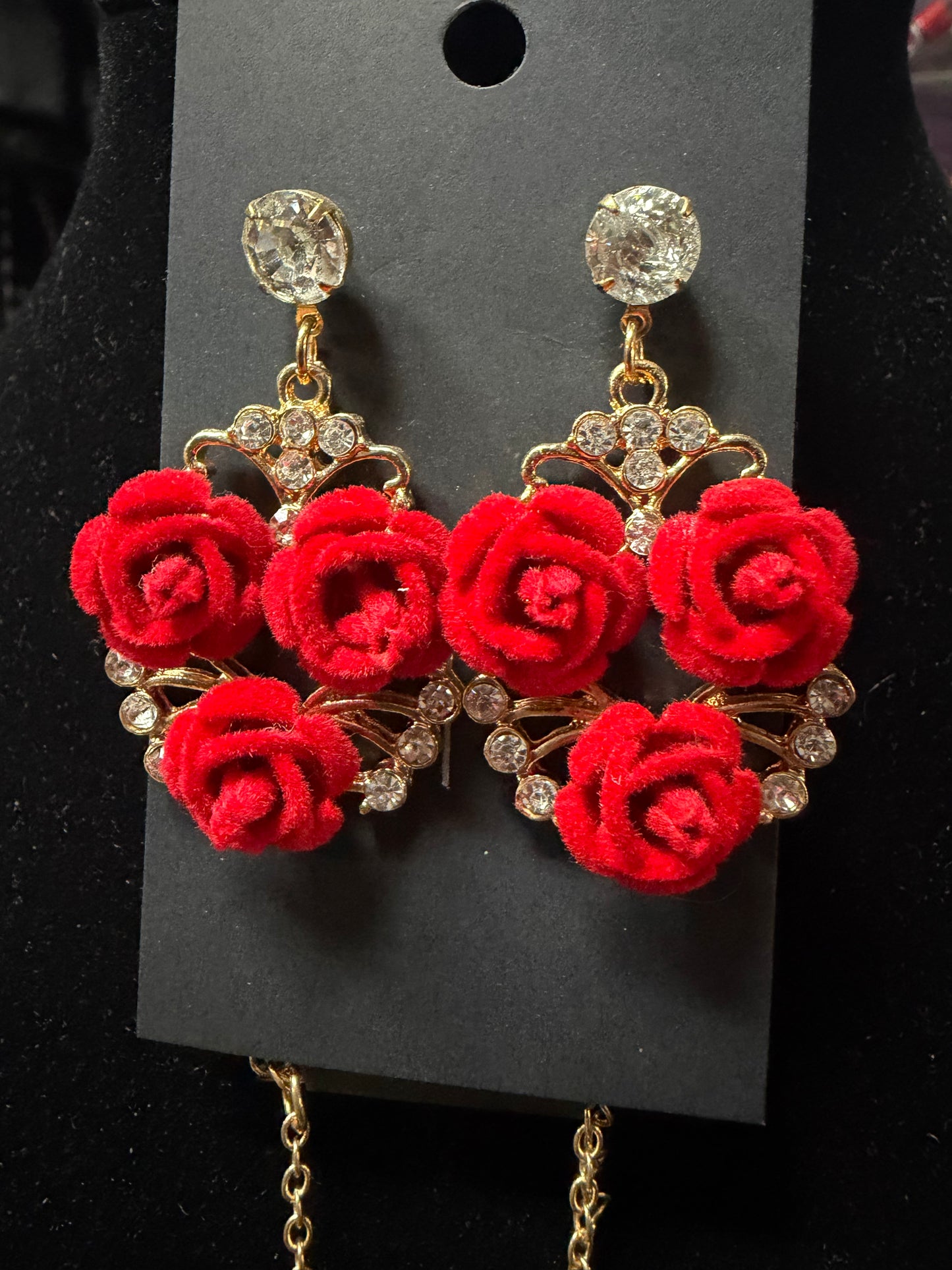 Gothic Rose-Necklace,Ring and Earring Set