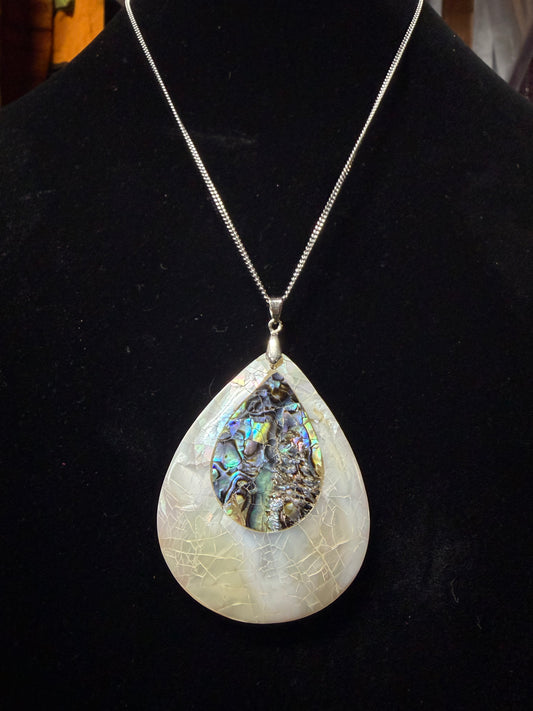 Natural Abalone Mother Of Pearl Necklace