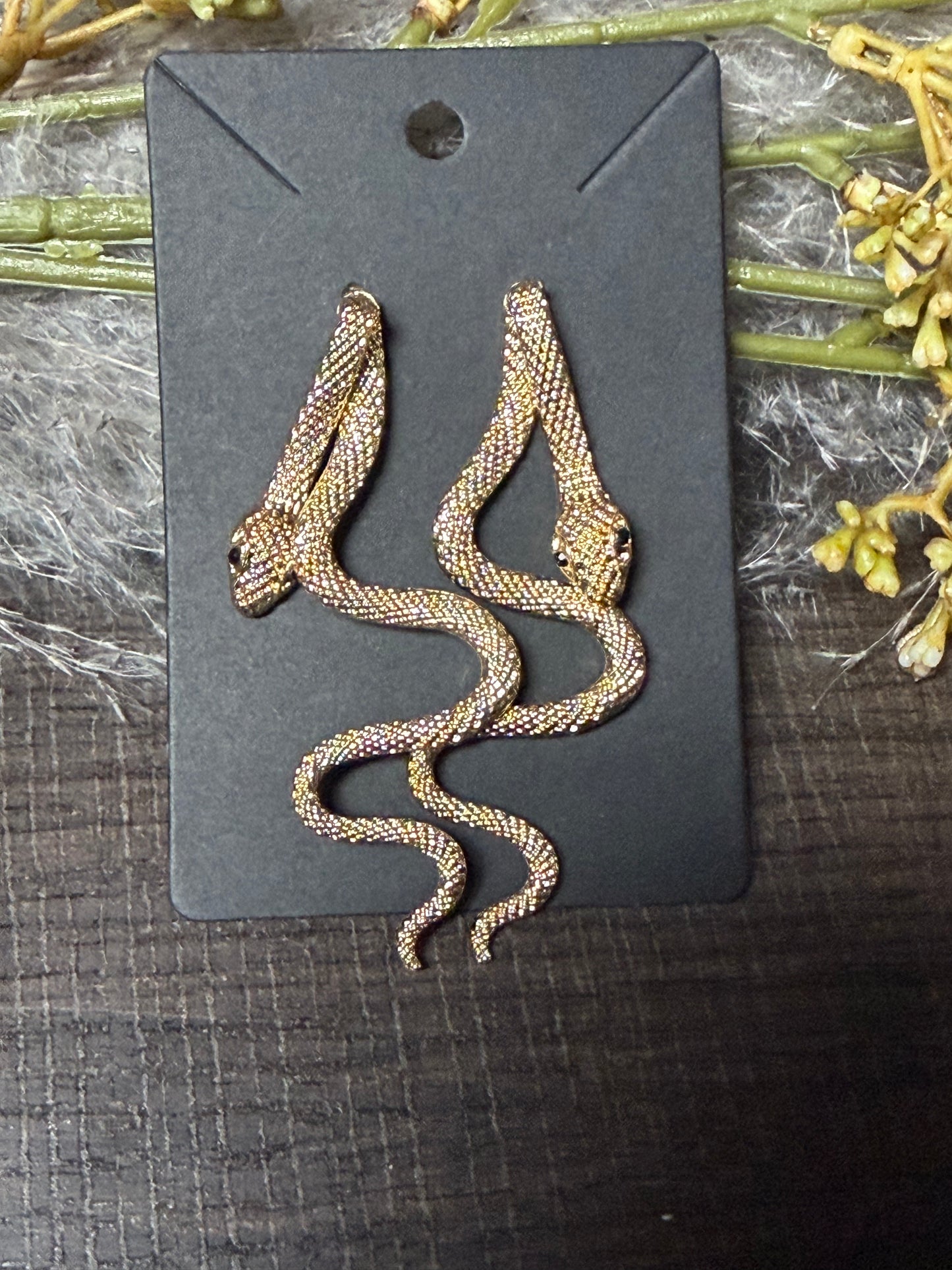 Serpent Drop Goddess Earrings