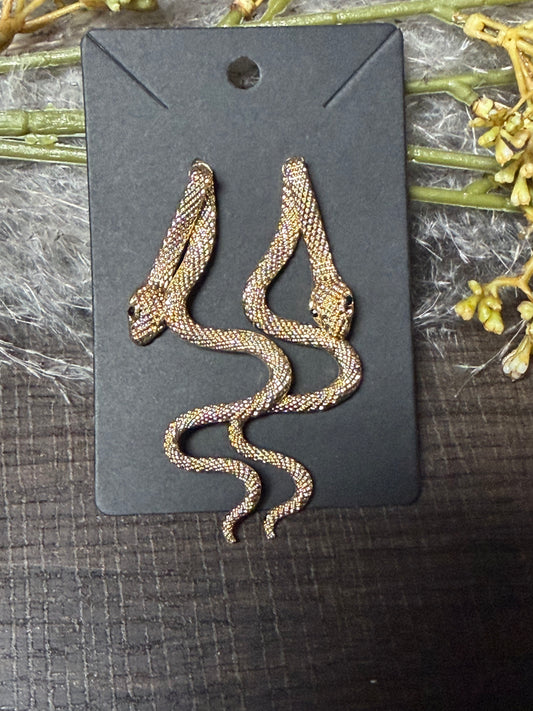 Serpent Drop Goddess Earrings