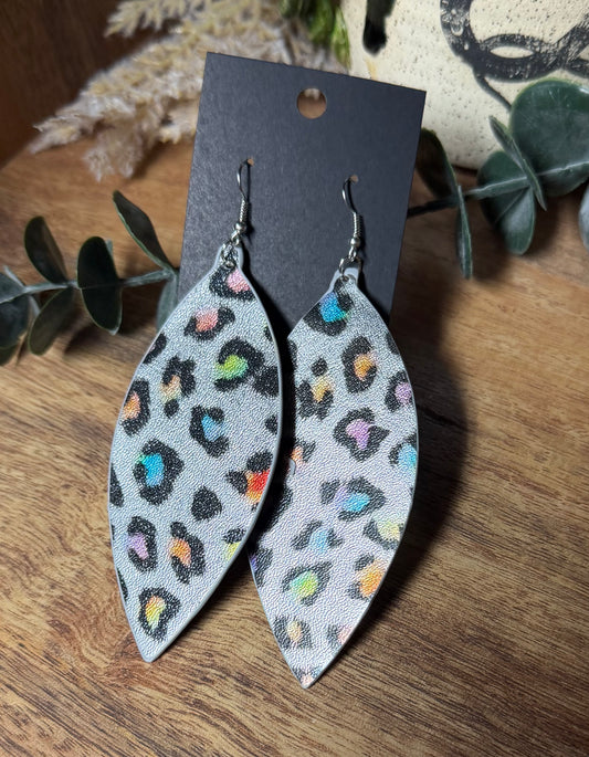 Colorful Leopard Print Earrings