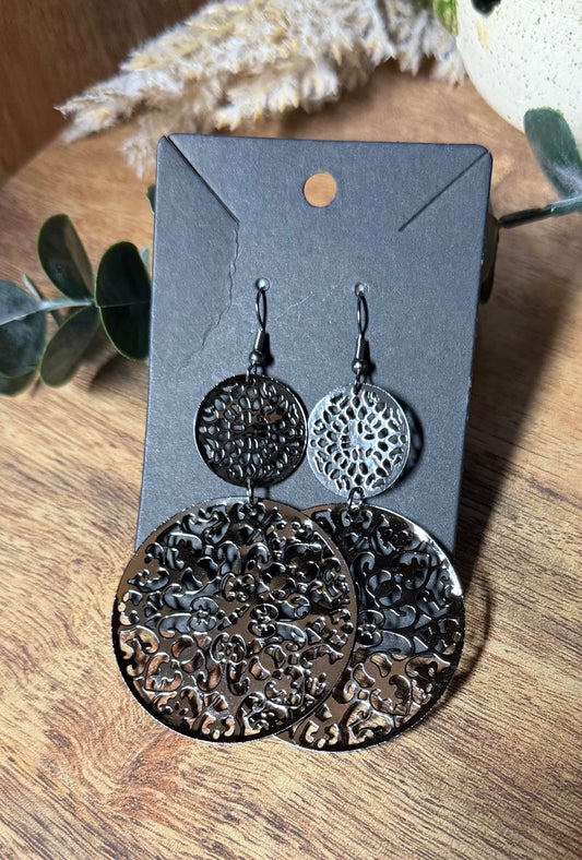 Black Ornate Gothic Earrings