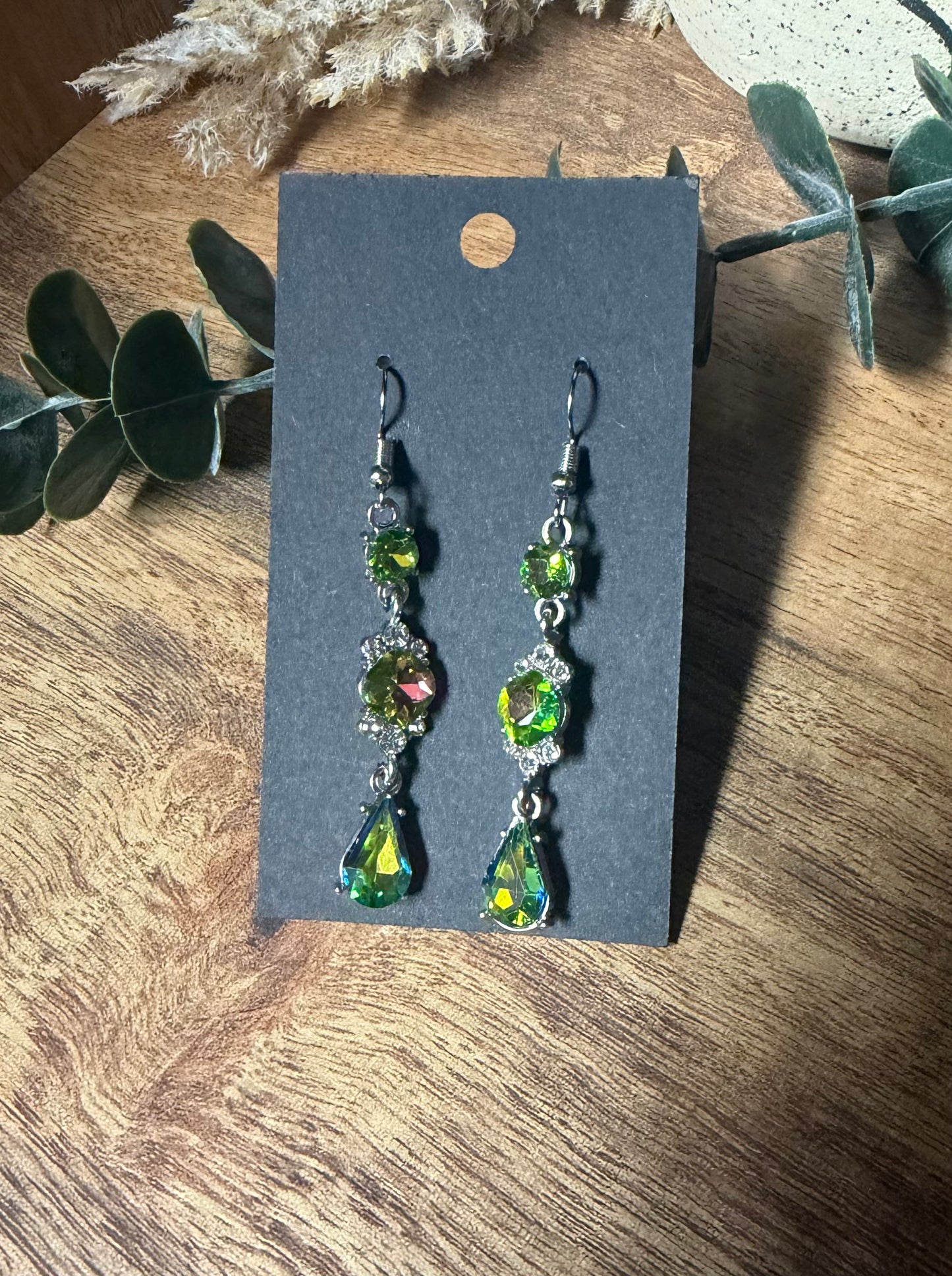 Oil Spill Dangle Earrings