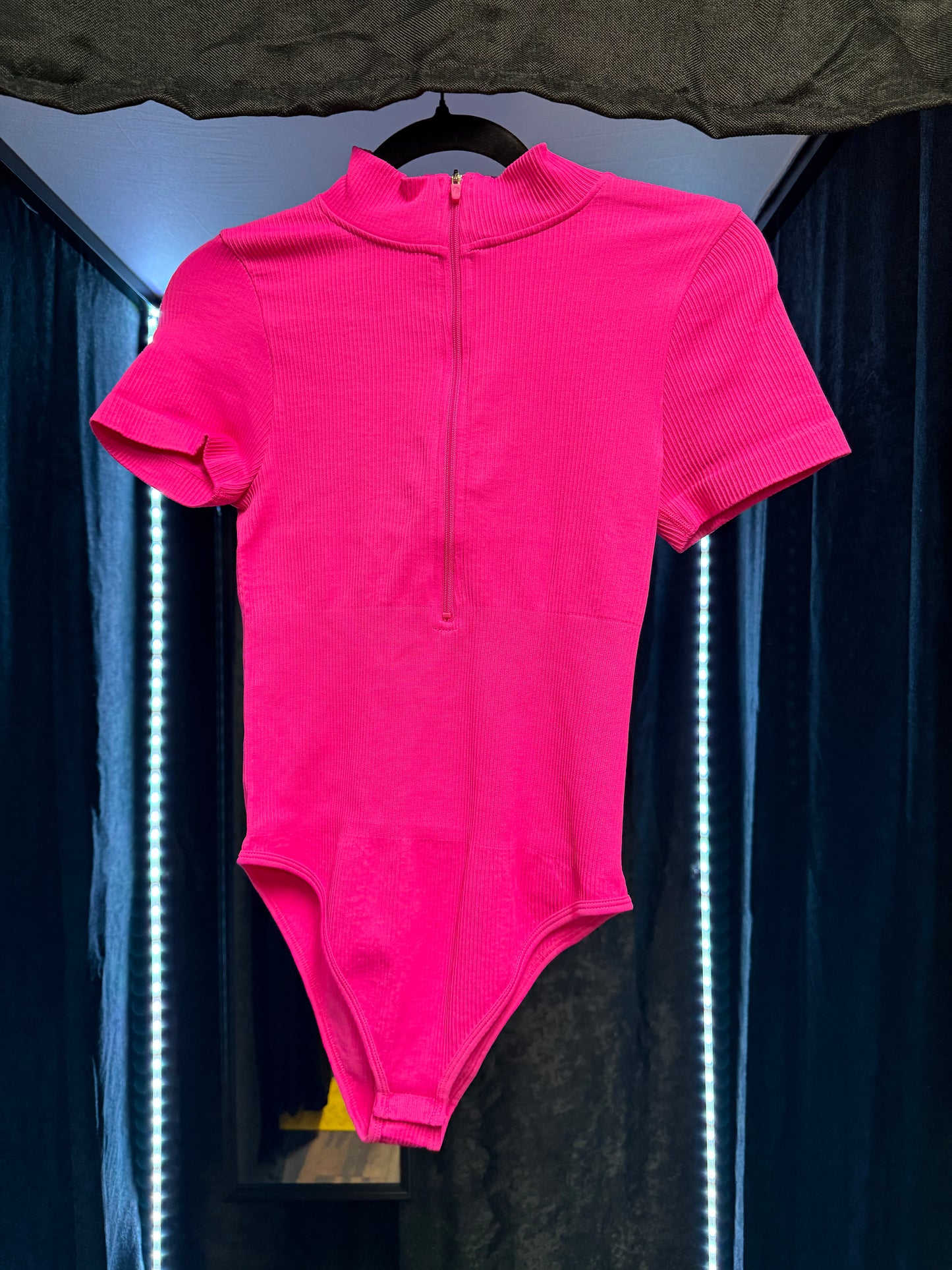 OQQ- Hot Pink Bodysuit- Size Med