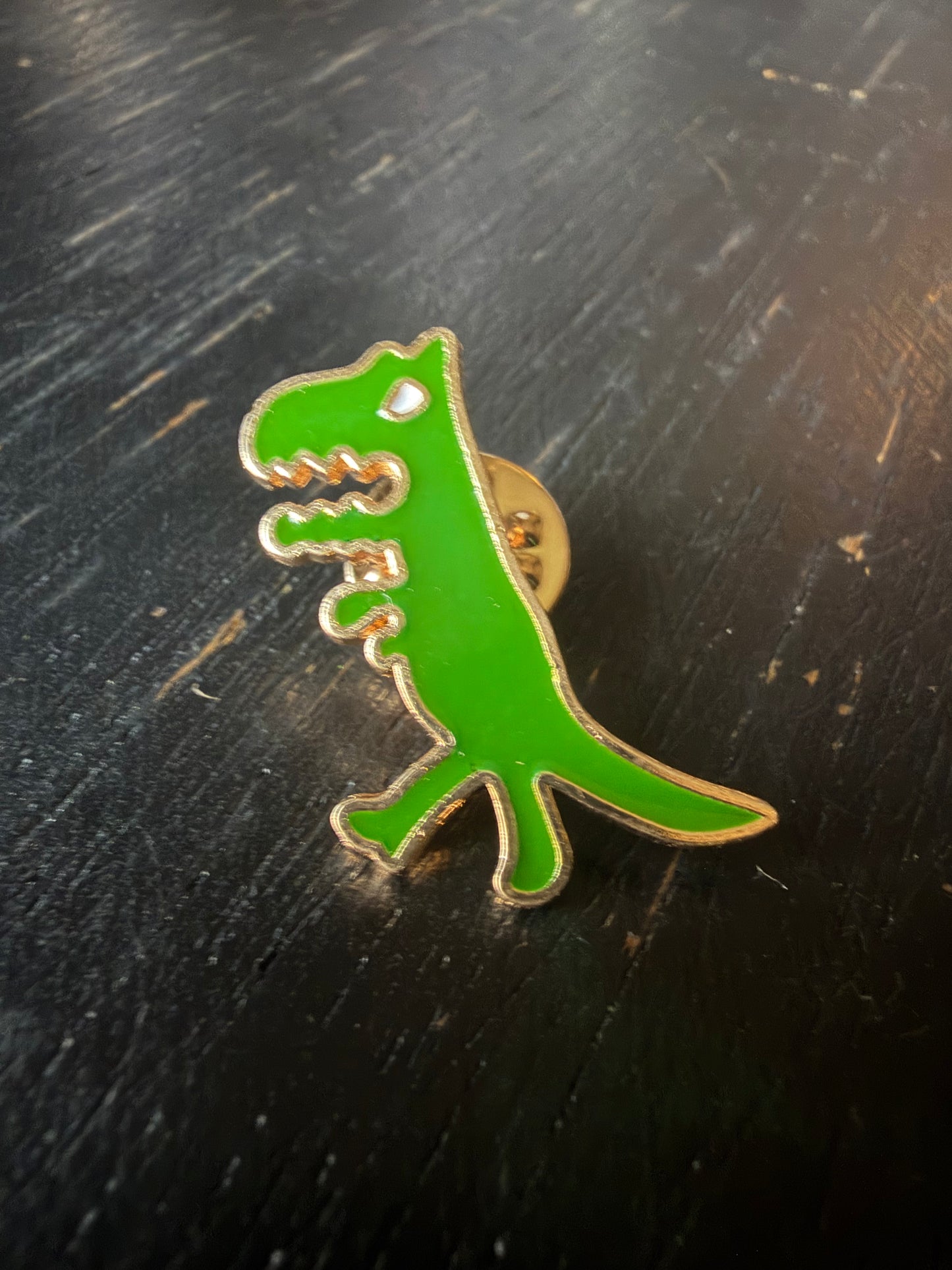 🦖 Green Dinosaur Enamel Pin