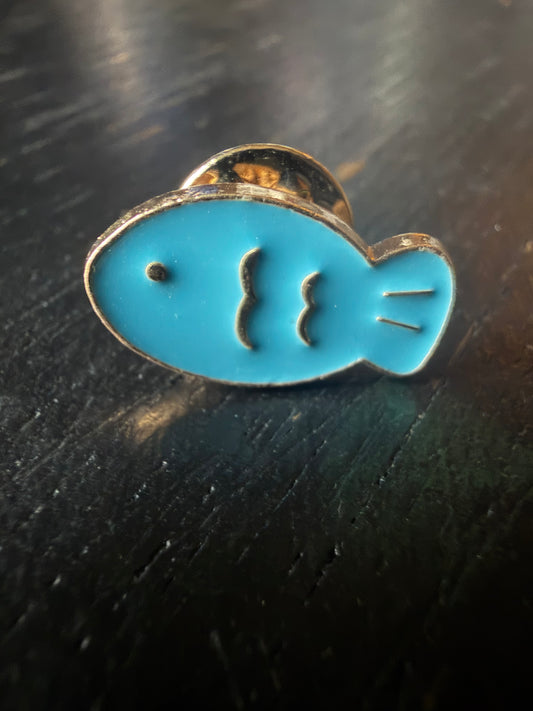 🐟 Blue Fish Enamel Pin