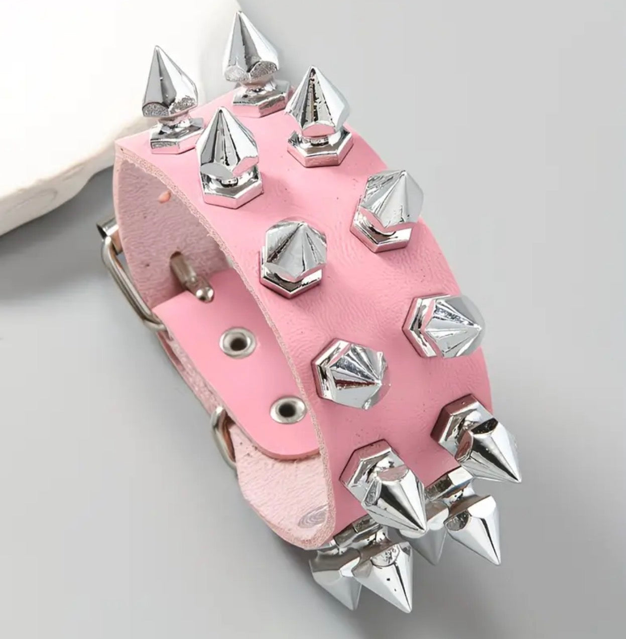 Cone Spiked Buckle Bracelets