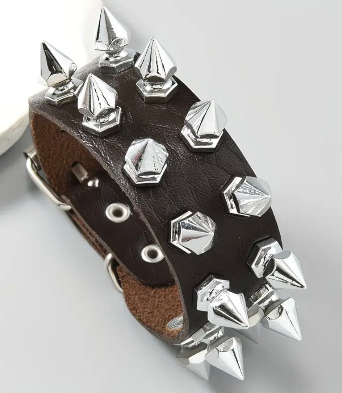 Cone Spiked Buckle Bracelets