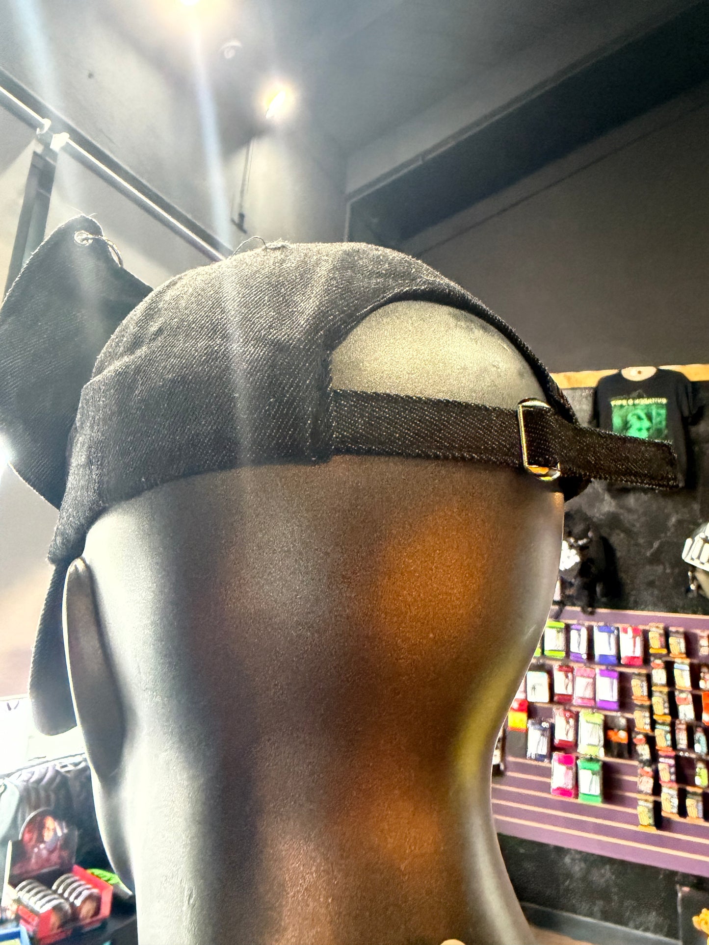 Black Denim Pierced Ear Hat
