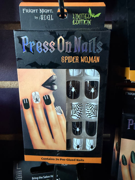 Spider Woman Press On Nails- Fright Night