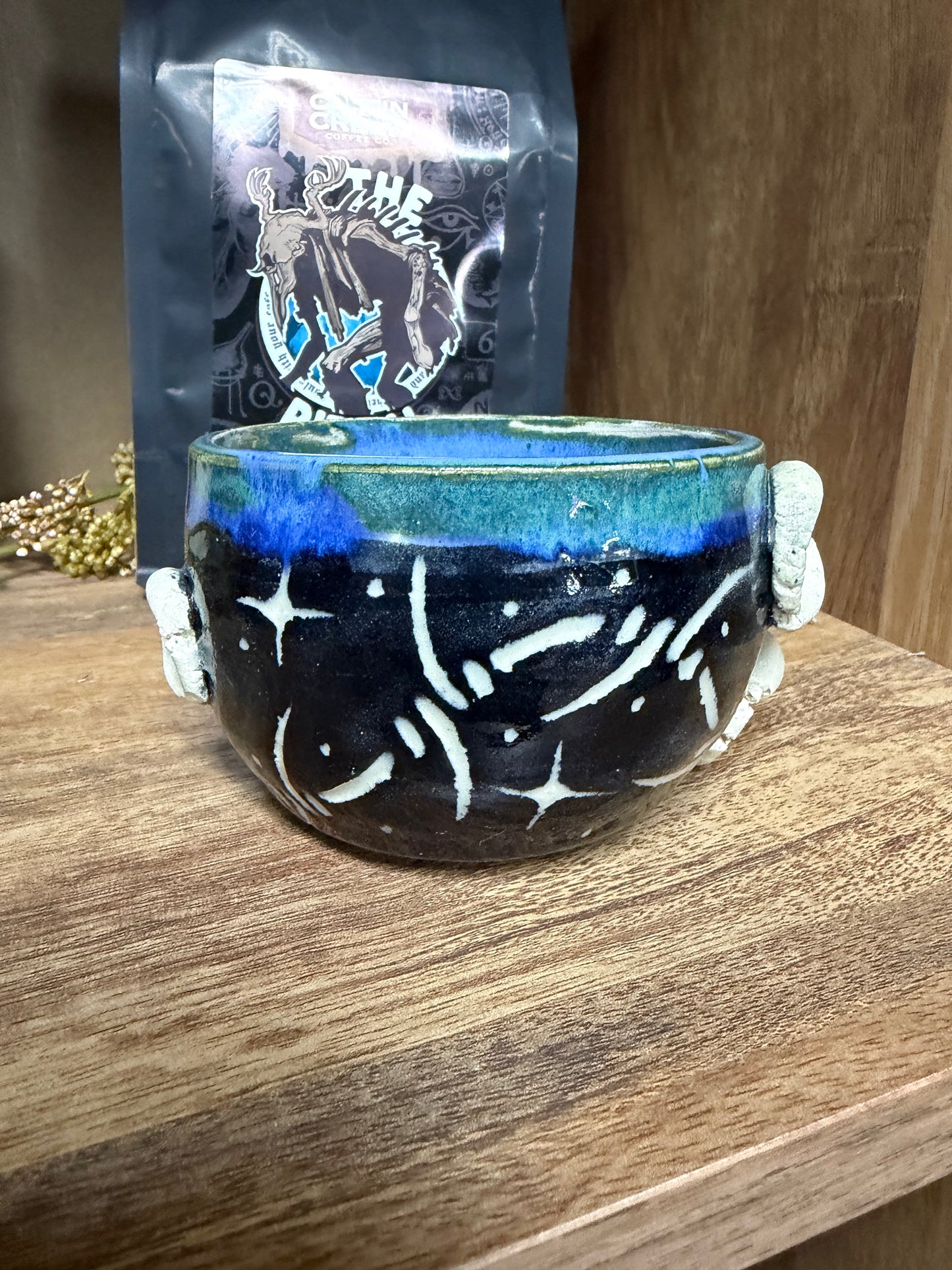 Local Artist- Right Handed Ceramic Tea Sipper- #15