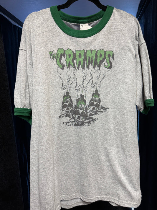 The Cramps- Green & Grey- Ringer Tee