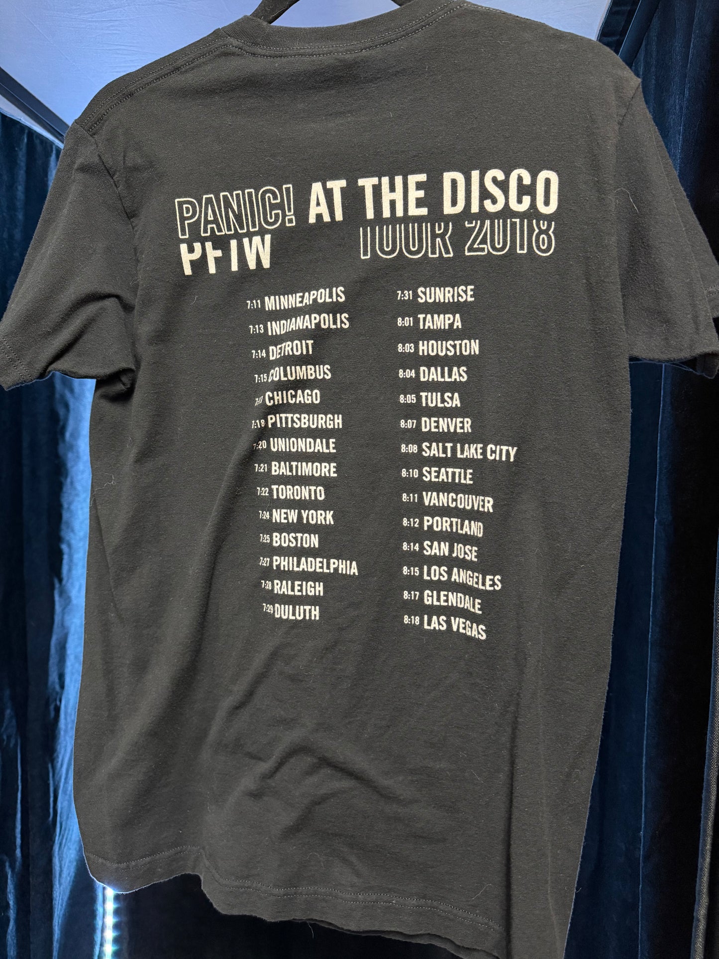 Panic at the Disco- 2018 Tour- Size Medium