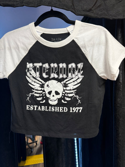 Eternal Skull Crop Top- Size XS