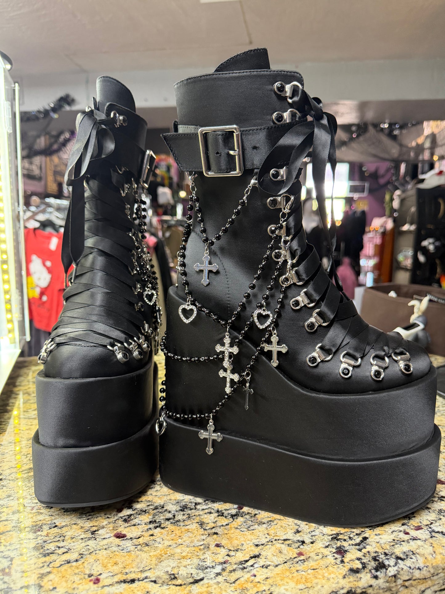 ULTRA RARE- DOUBLE STACKED TRAITOR BOOTS - HOLY REVELATION- Size 7