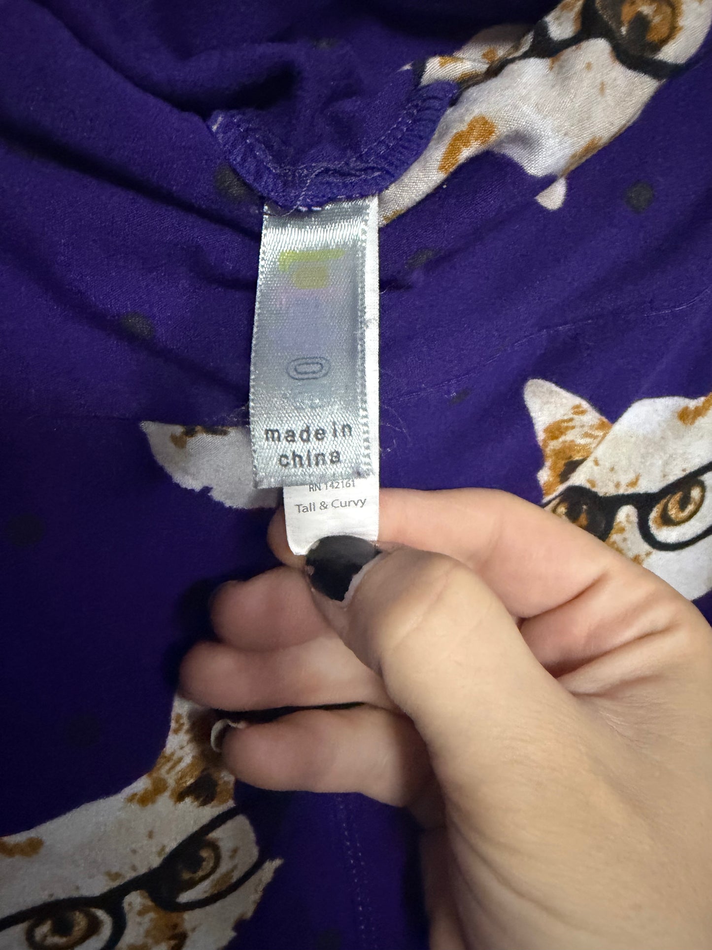 Lularoe Tall & Curvy Cat & Glasses Leggings