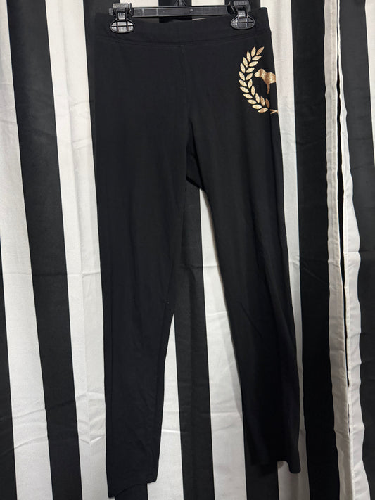 Victoria Secret Pink -Black/Gold Leggings- Small