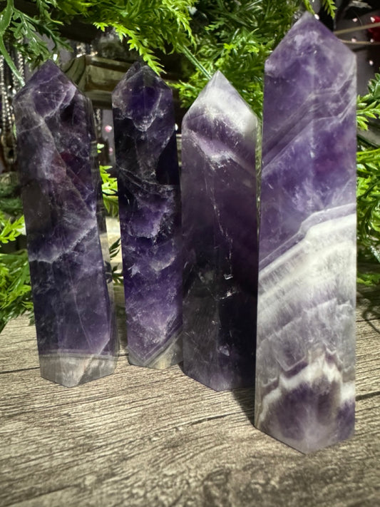 Amethyst Natural Stone Towers — 3"