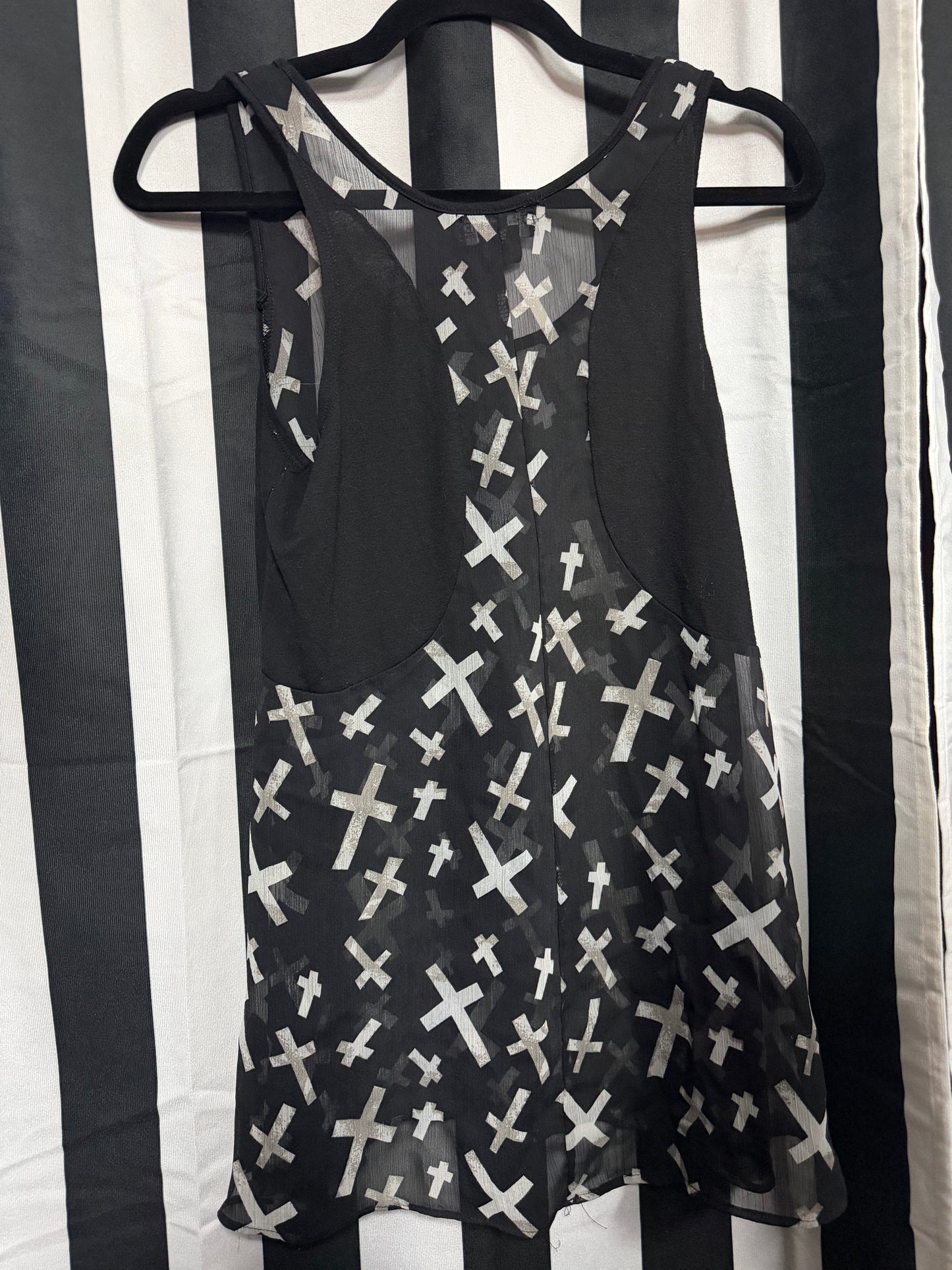 Royal Bones Cross Flowy Tank- Size M