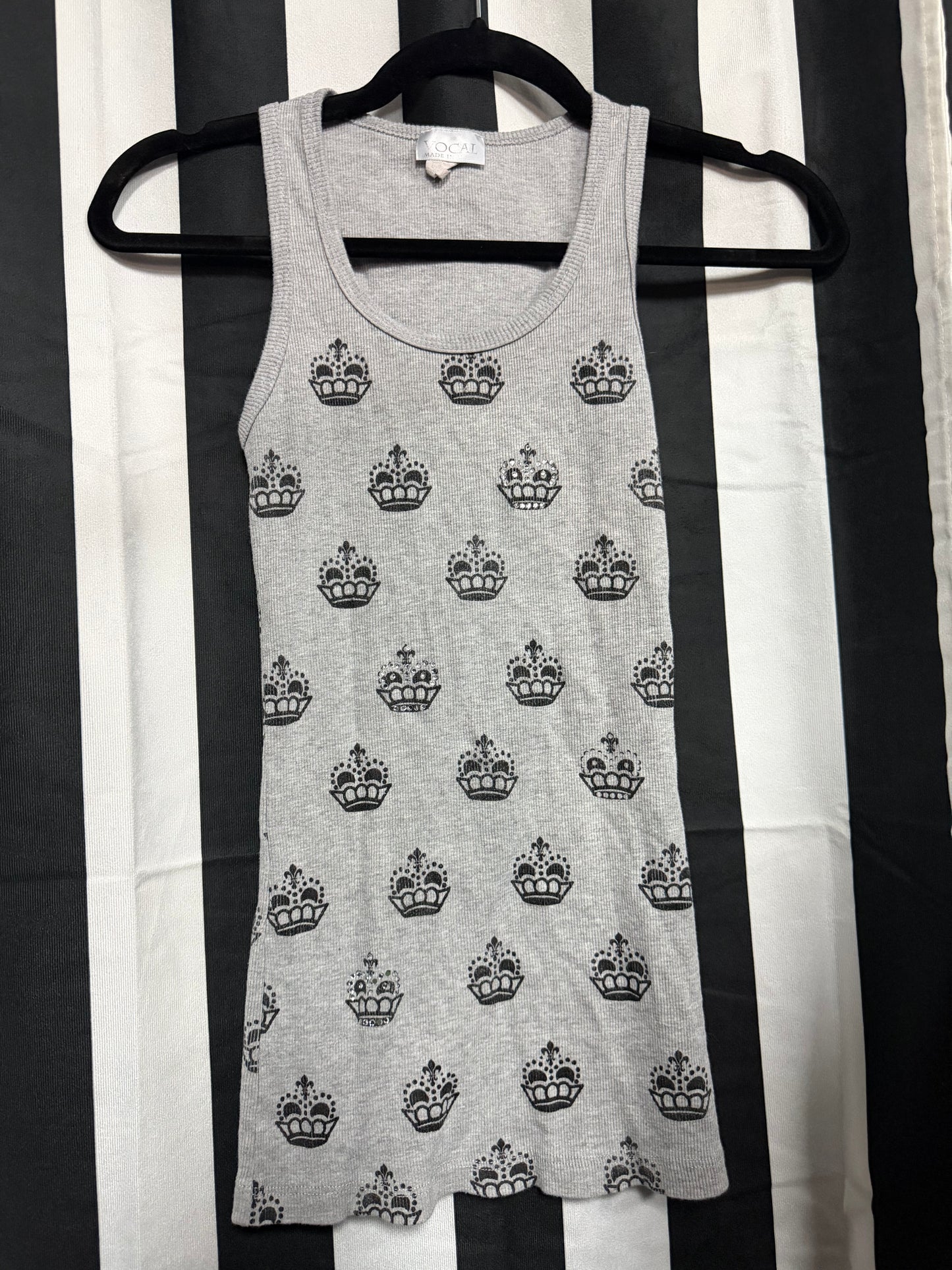 Vocal Grey Crown Tank- S/M