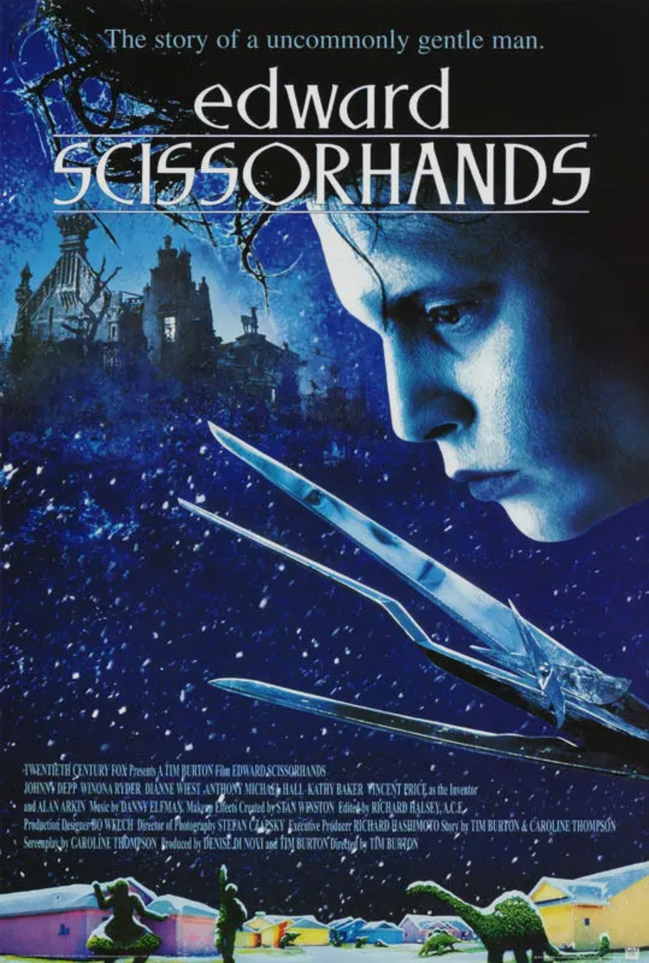 24" x 36" Edward Scissorhands Movie Poster