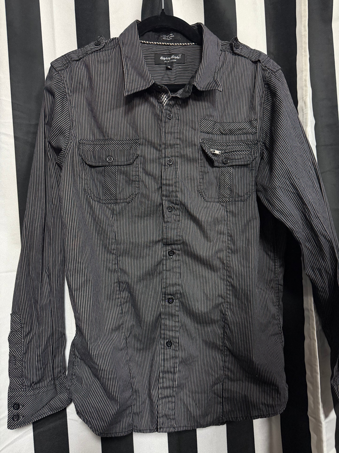 Eighty Eight Platinum Button Up- Size M