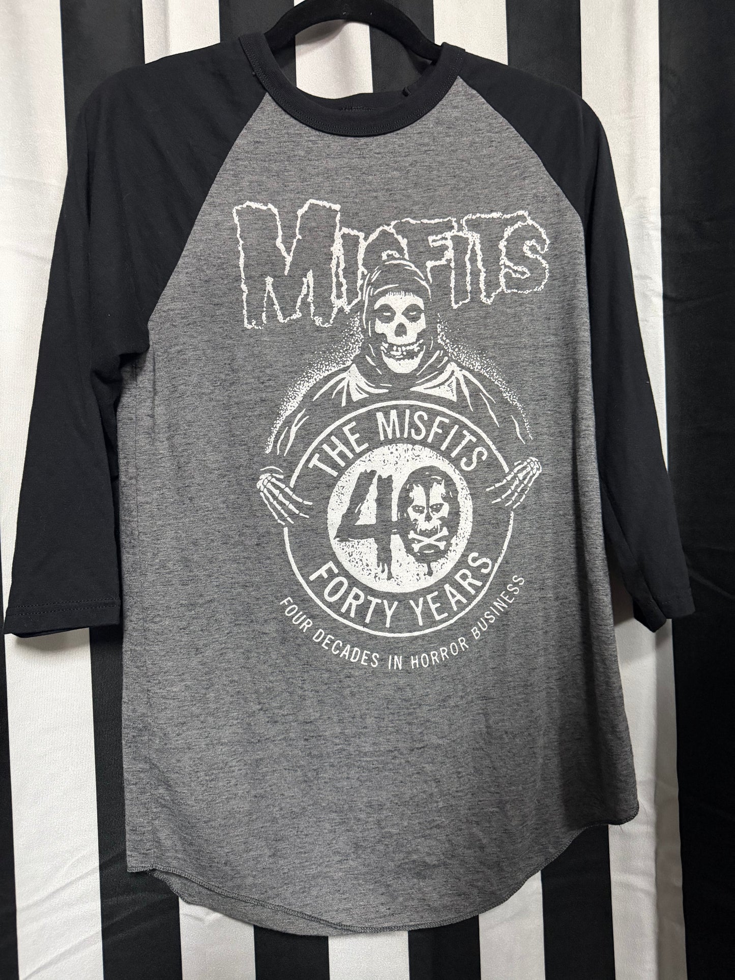 Black/Grey Misfits Raglan- Size Medium