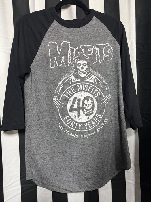 Black/Grey Misfits Raglan- Size Medium