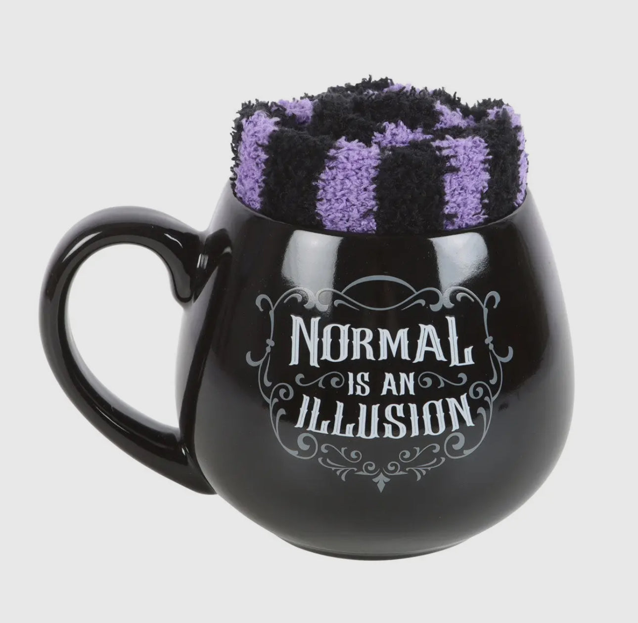 Normal Is an Illusion Gothic and Mug and Socks Set