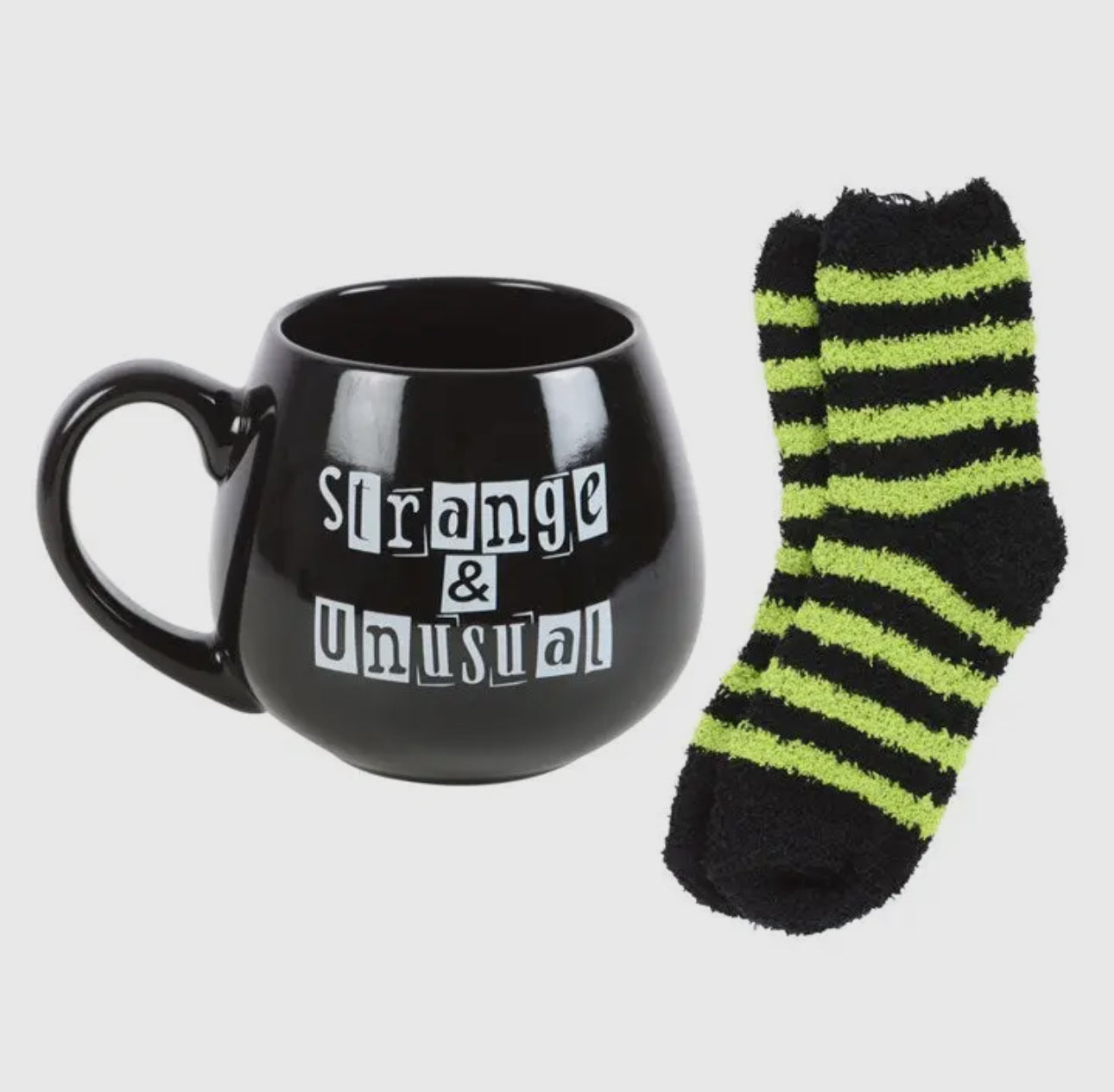 Strange and Unusual Gothic Mug with Socks