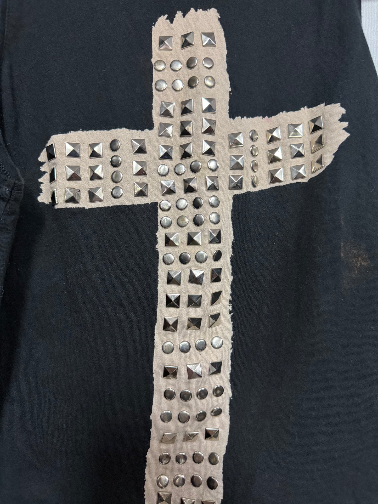 Studded Cross Sleeveless Shirt