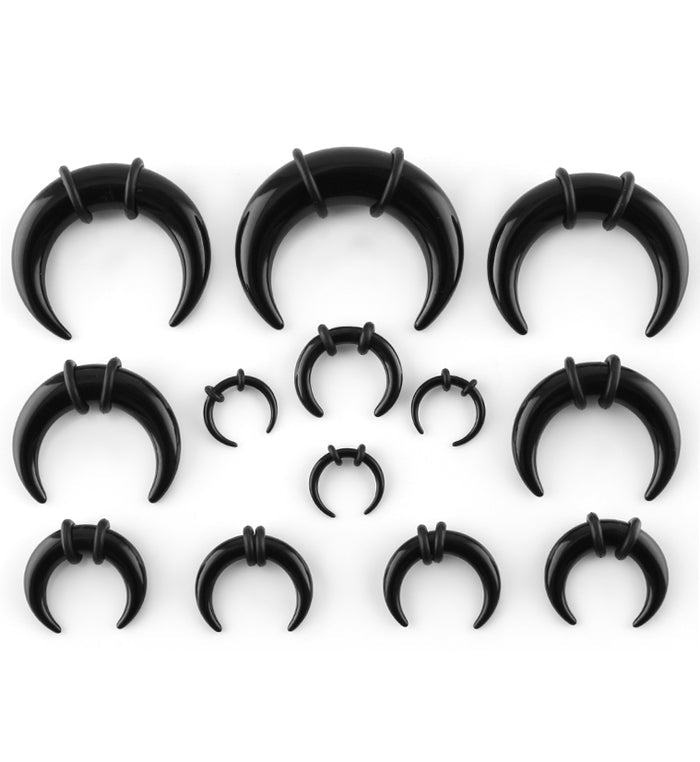 Black Acrylic Buffalo Tapers