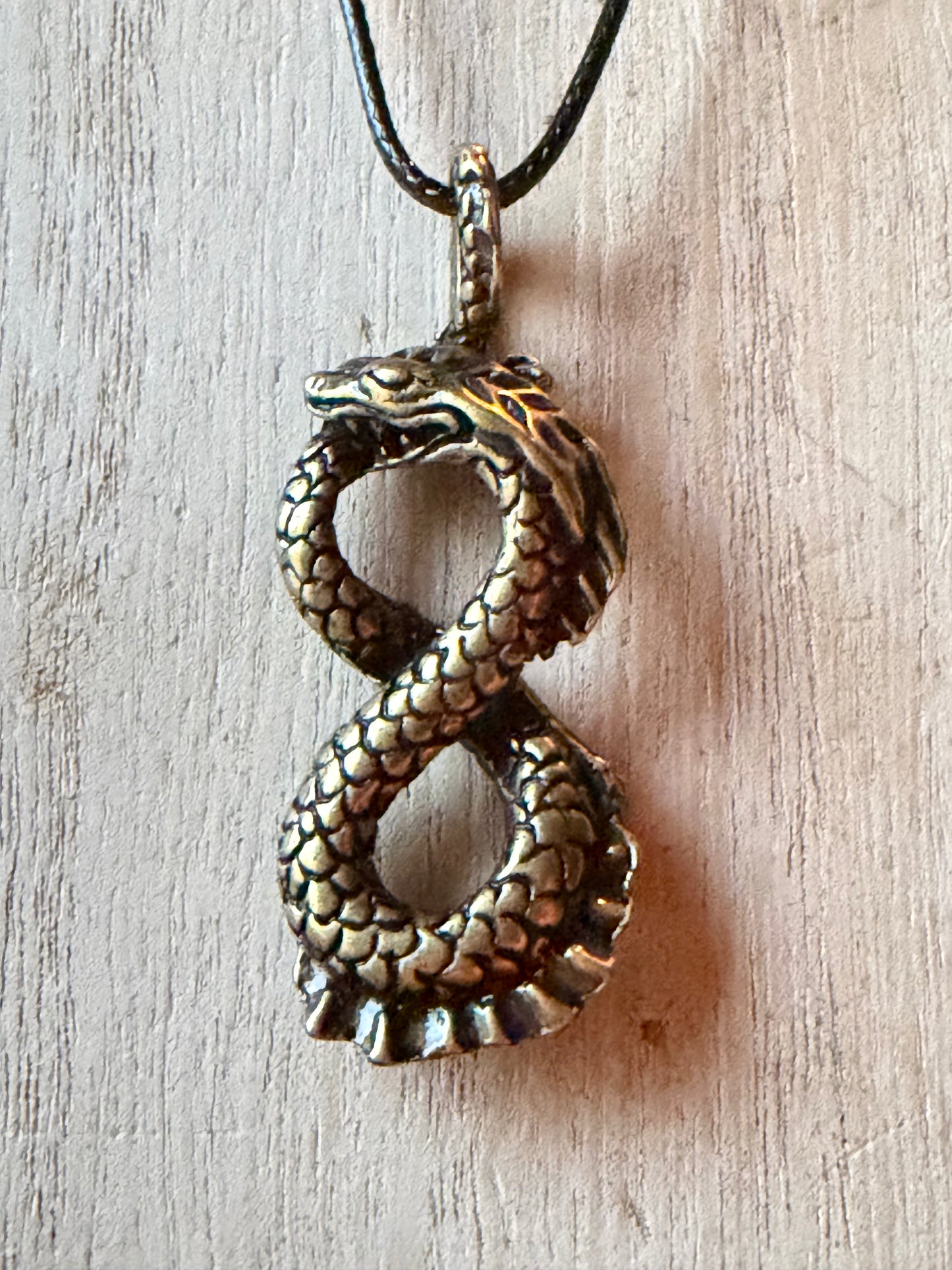 Norse Ouroboros Dragon Pendant Necklace