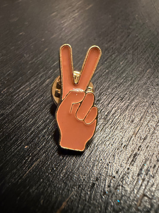 Finger/Peace Sign Pin
