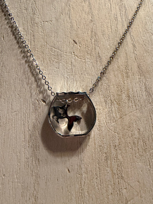 Fish in Fishbowl Necklace