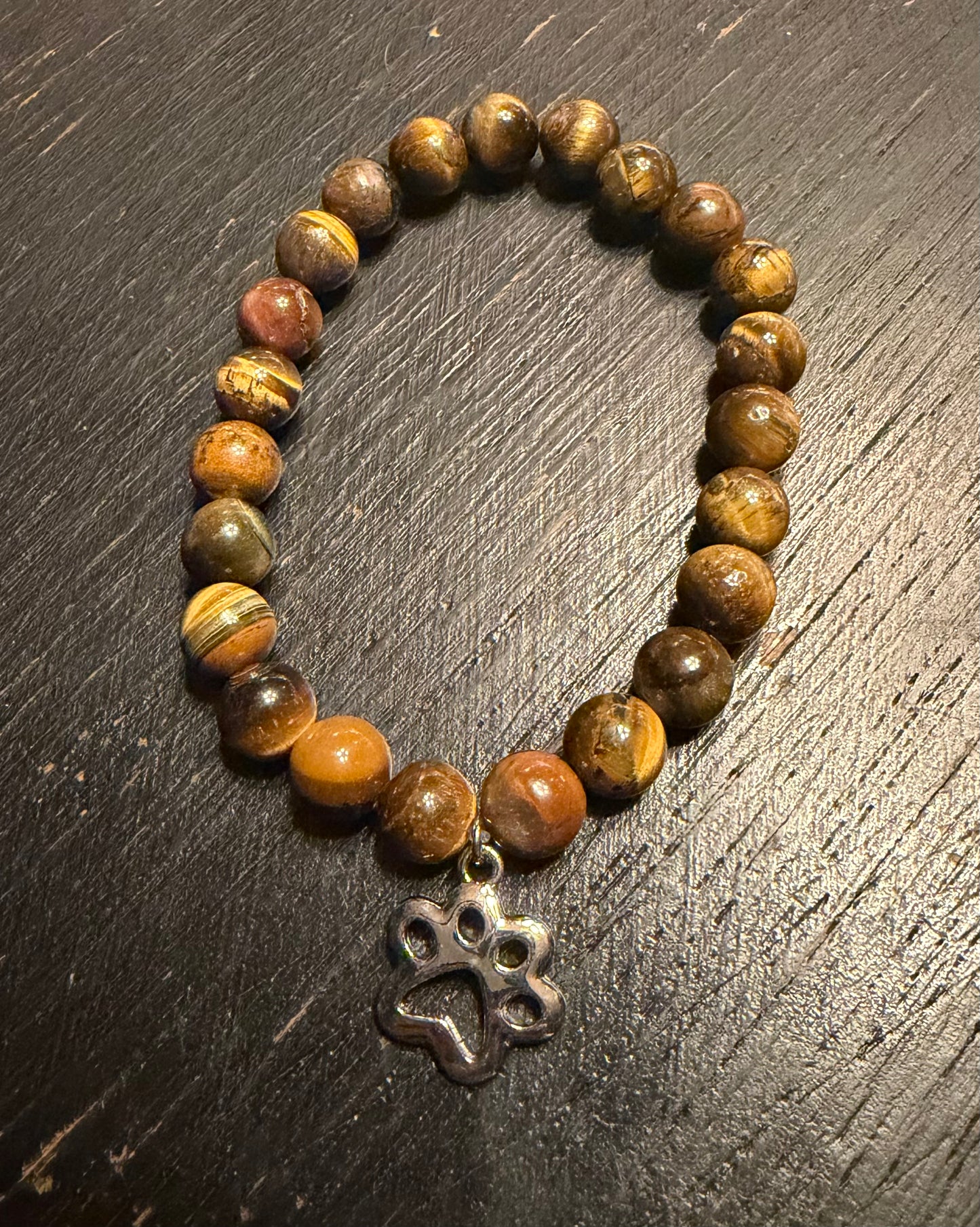 Natural Stone Paw Stretchy Bracelets