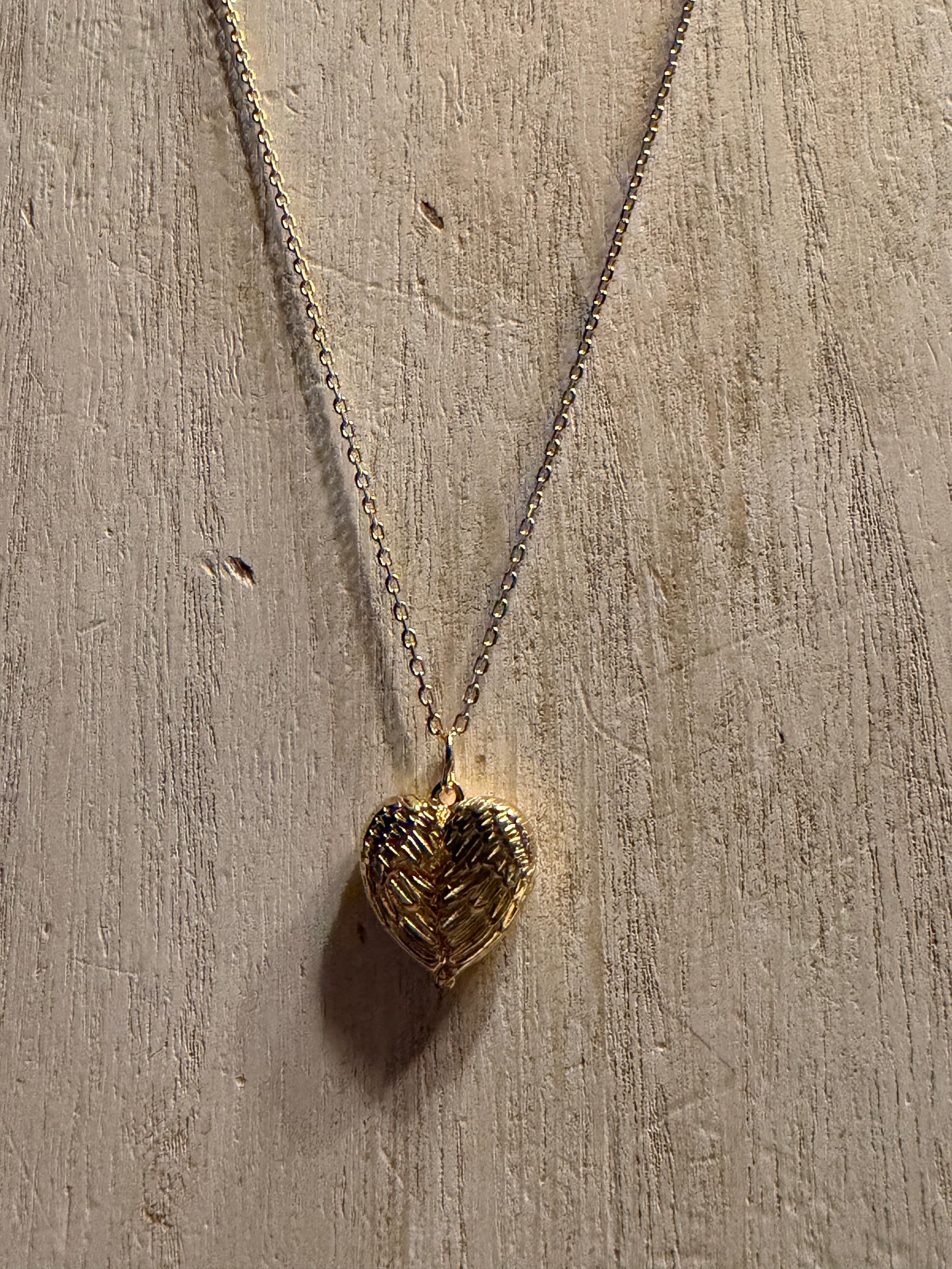 .925 Sterling Silver Gold Wings Locket
