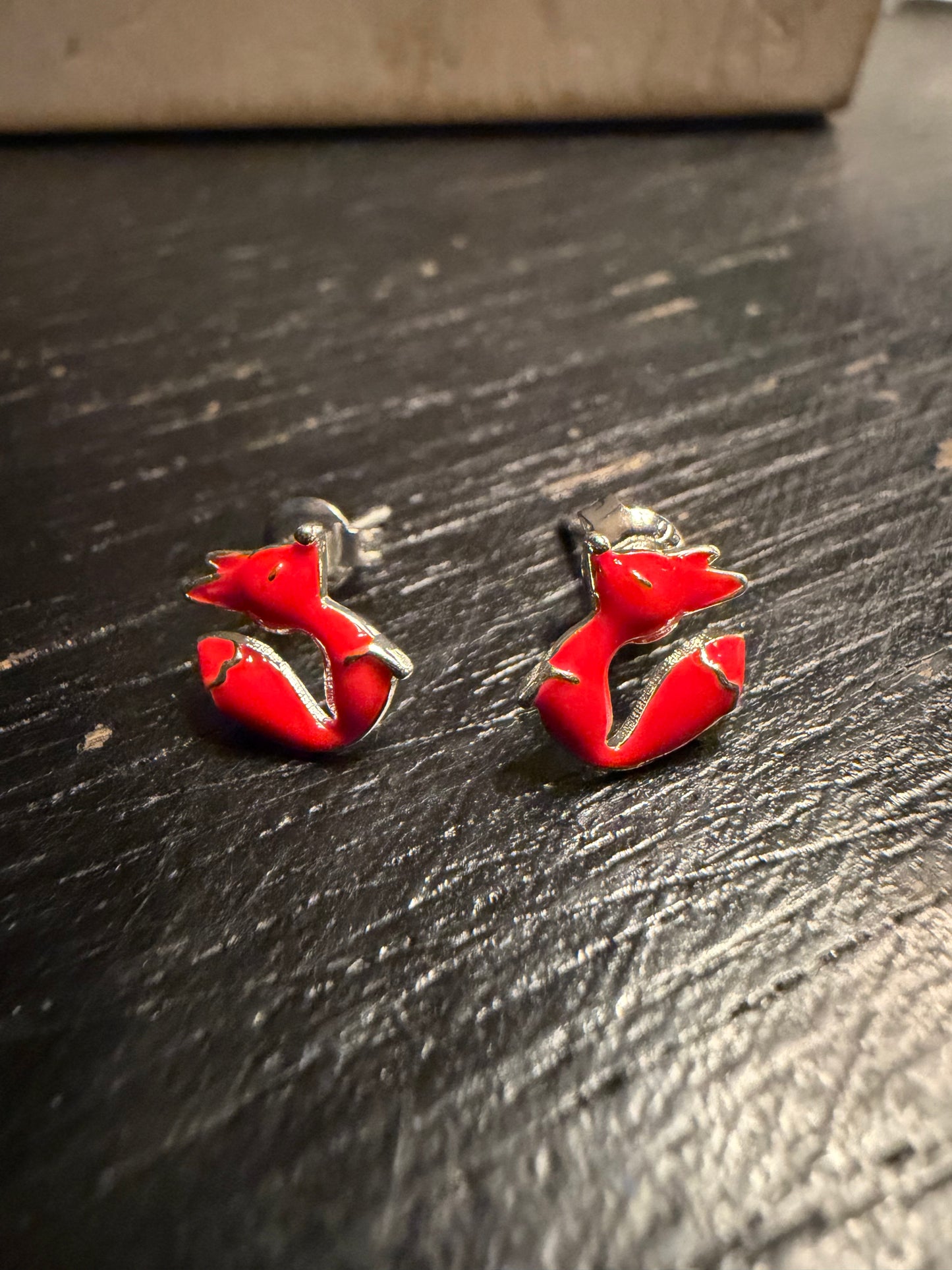 .925 Sterling Silver Sly Fox Earrings