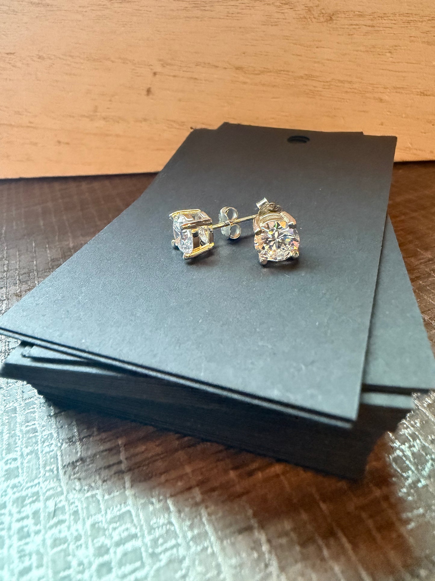 .925 Sterling Silver Classic Round 7 mm CZ Earrings