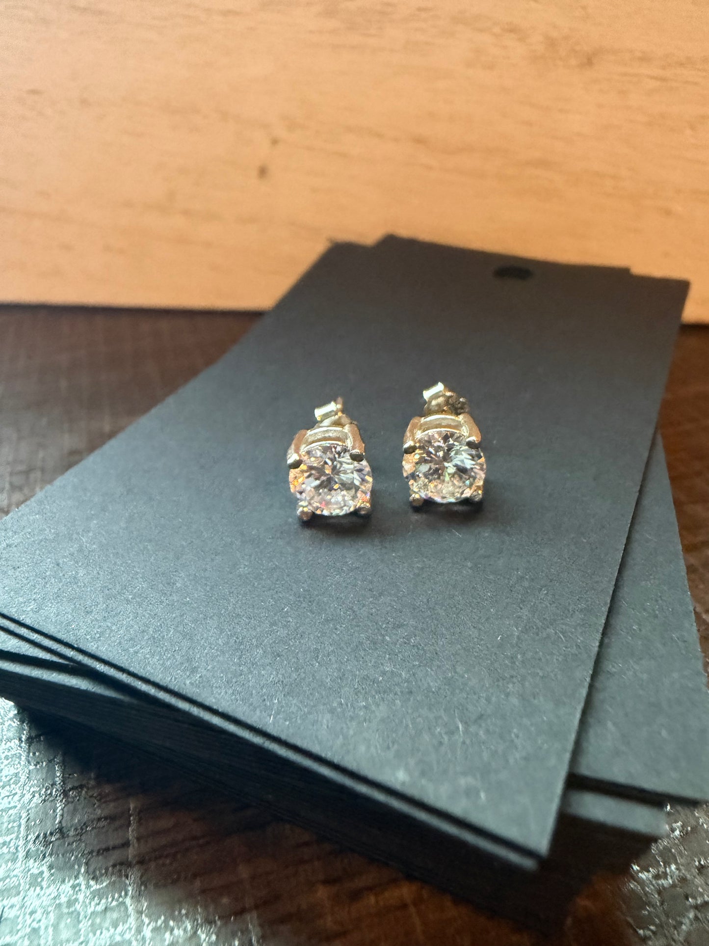 .925 Sterling Silver Classic Round 7 mm CZ Earrings